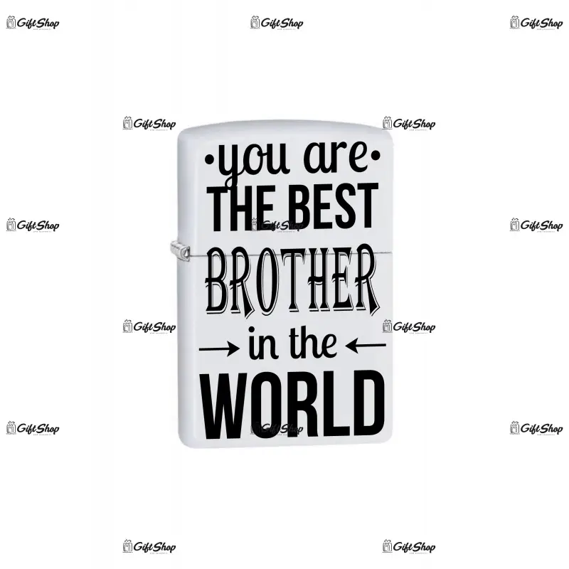 You are the best broather in the world, bricheta metalica gravata laser cu mesaj